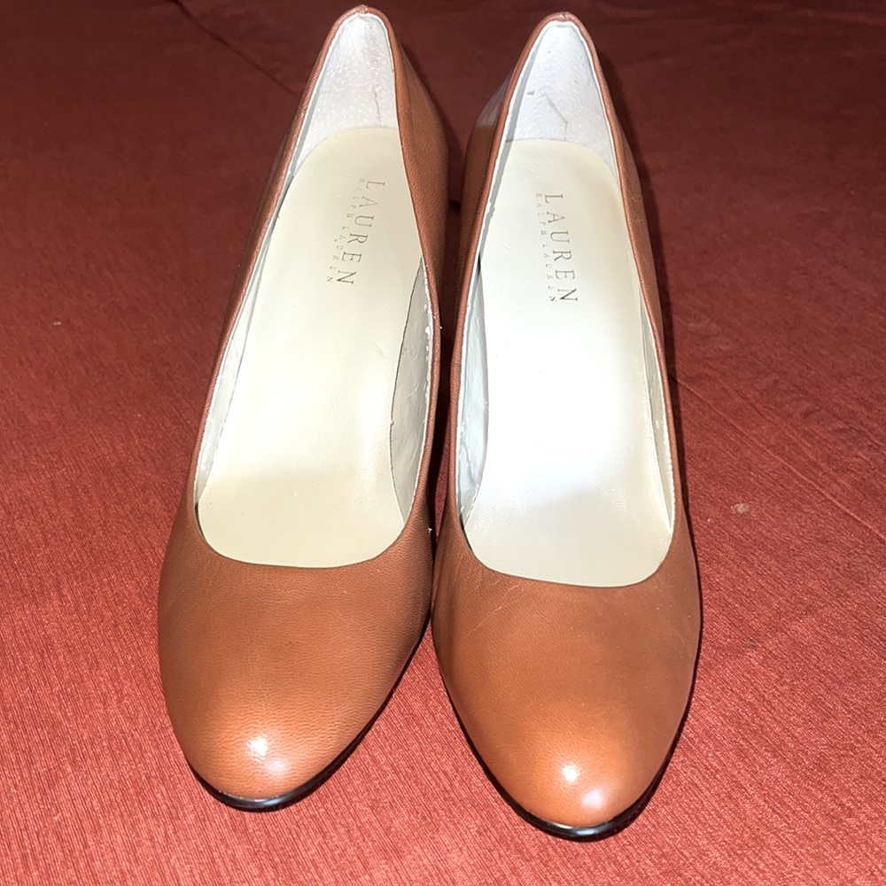 Ralph Lauren Brown Leather Pump Heels